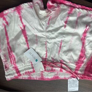 Level 99 Pink and White Women Shorts